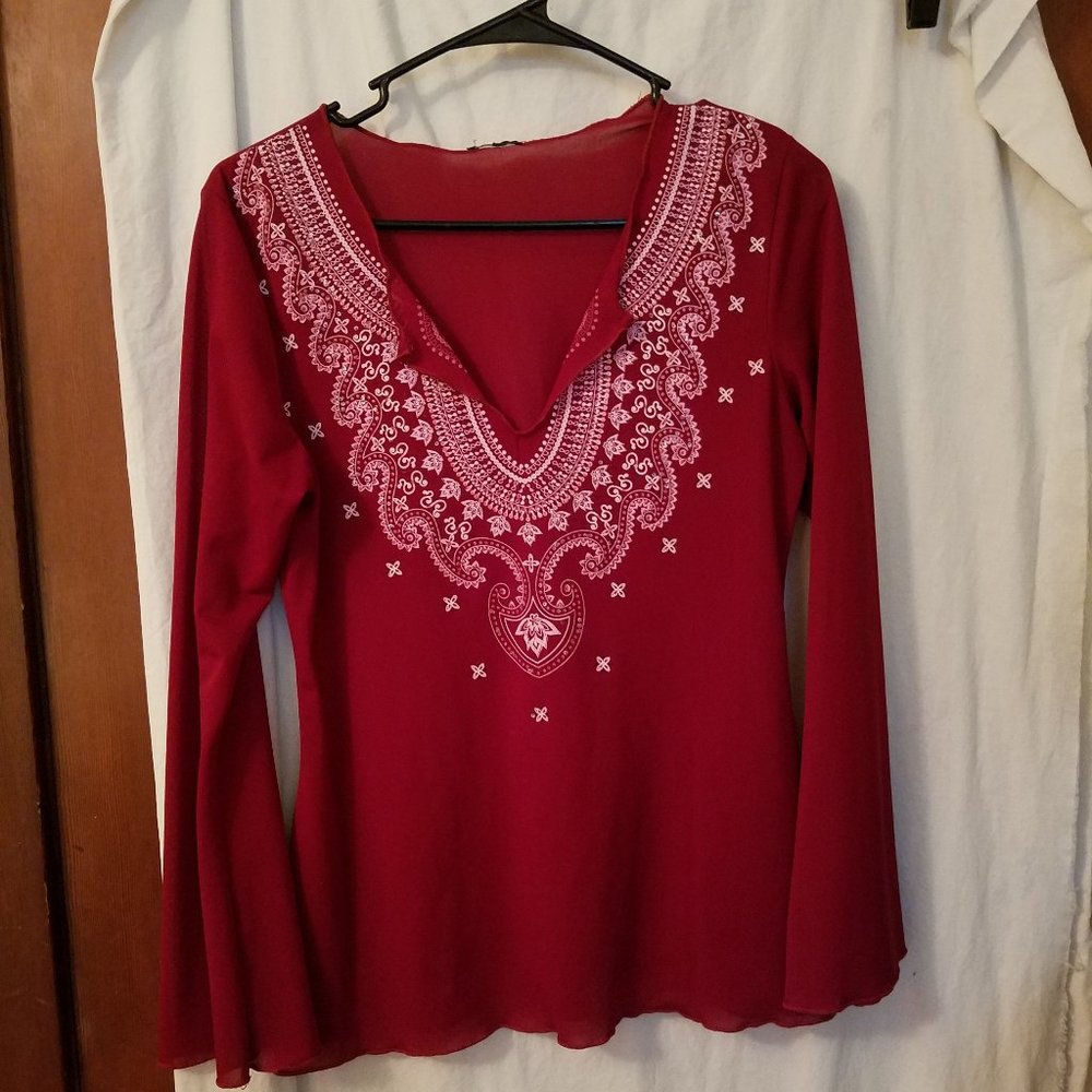 Silk Bohemian Top